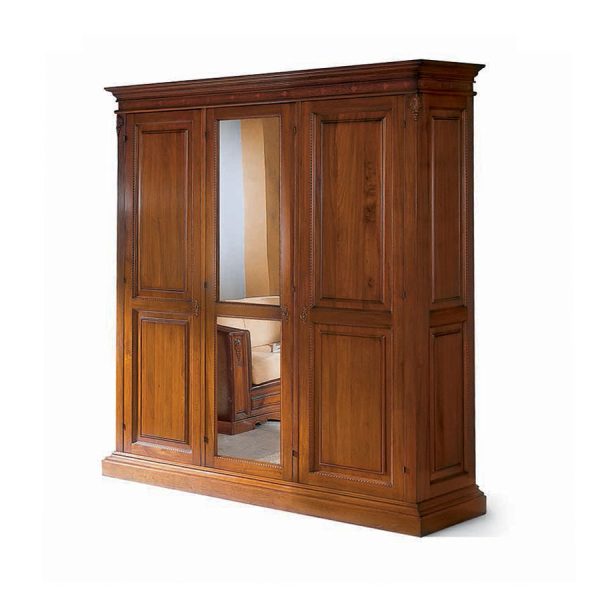 1477V2M - Three-door wardrobe with inlay