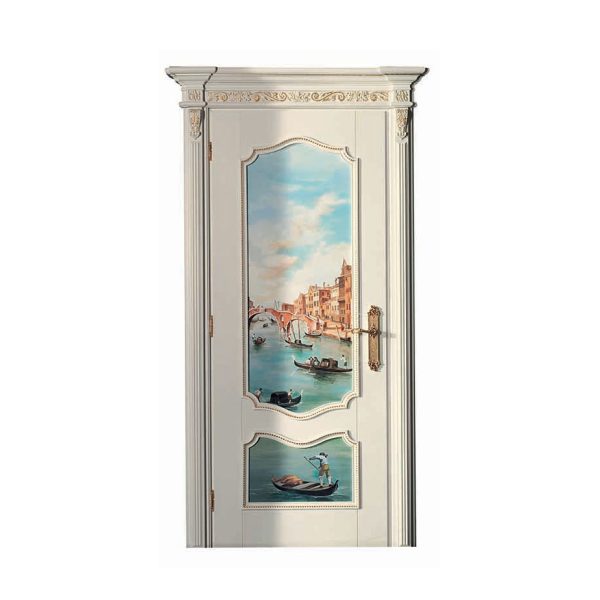 DR102/2D - Hinged door with internal frame and 2 frescoed panels