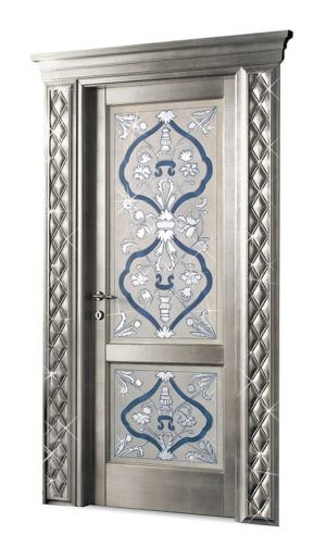 Bakokko_Classic-Doors- Распашная-дверь-с-фресокой-и-стразами_DR300SW_2D