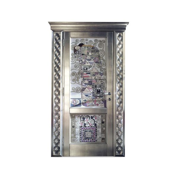 DR300V2/2D - Porta battente telaio interno 2 fori affresco e Swarovski