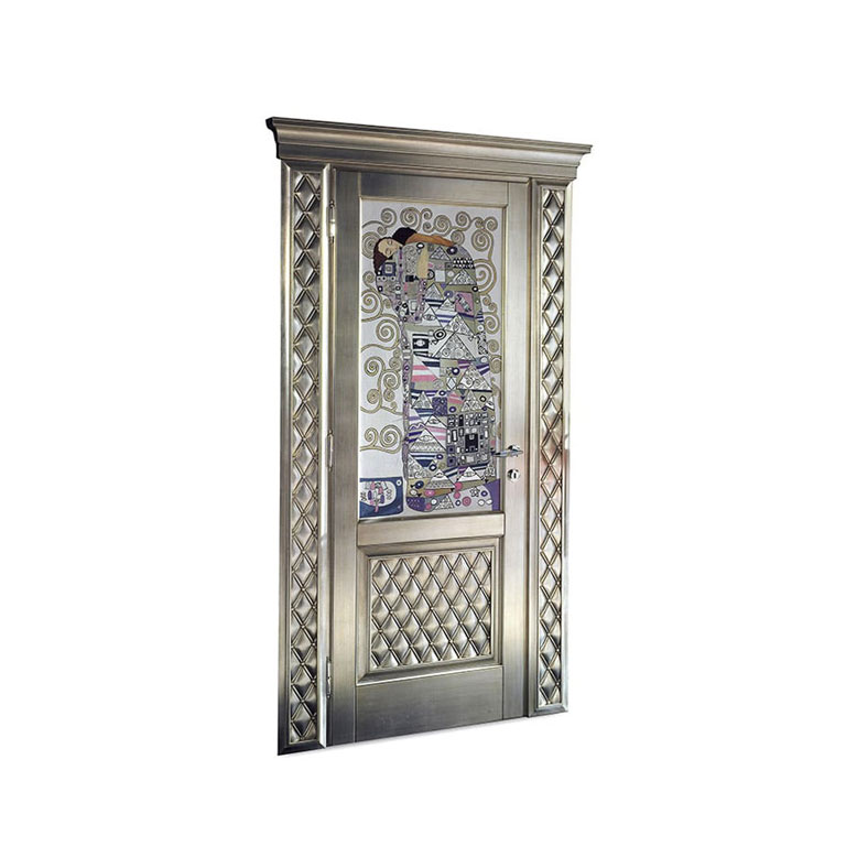 DR300V2/D1B - Hinged door internal frame 1 hole fresco and Swarovski 1 capitonnè