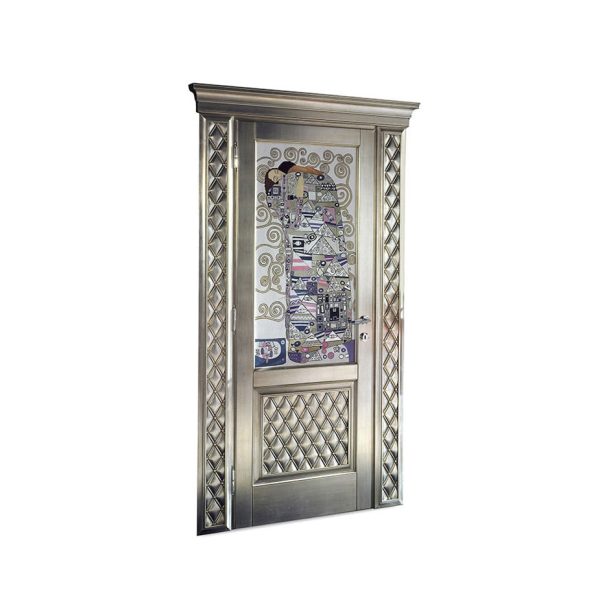 DR300V2/D1B - Hinged door internal frame 1 hole fresco and Swarovski 1 capitonnè