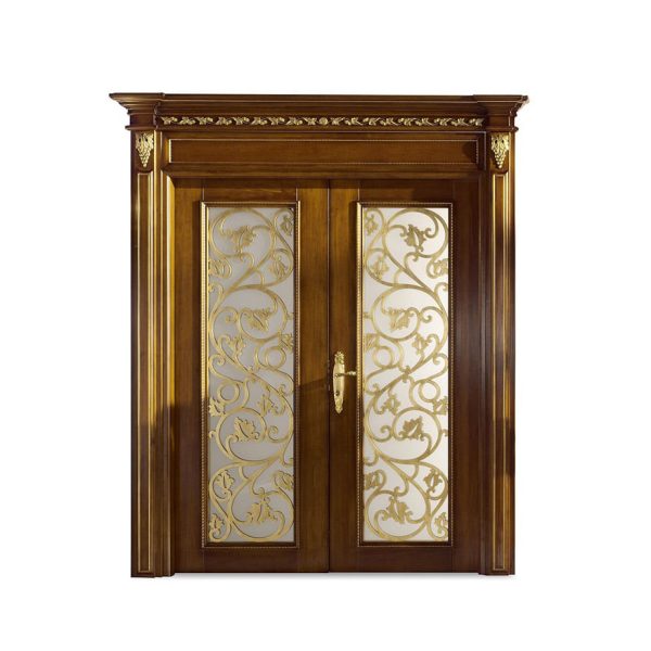 DR202LQ/GV - Porta battente doppia telaio interno griglia e vetro