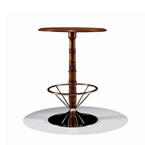 1704/T - Tavolino rotondo con poggiapiedi