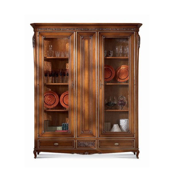 5002W - Vetrina due ante e centrale - legno