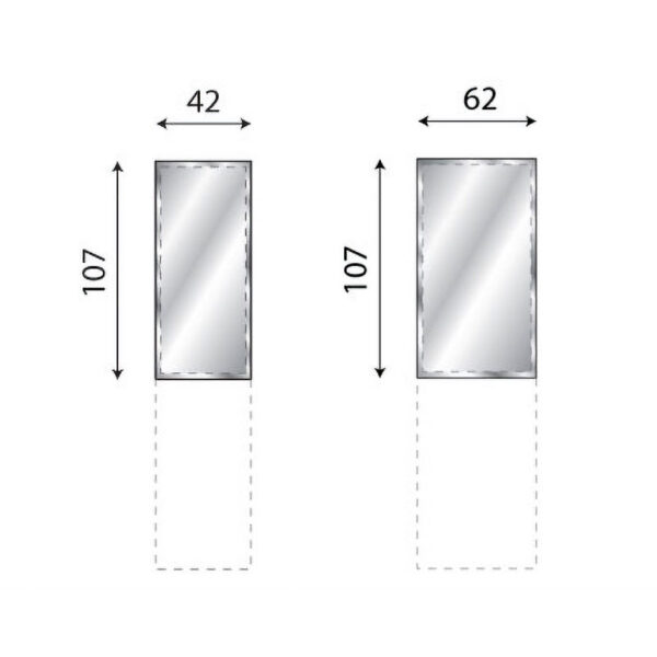 40+60+40 cm cherry / white modular entrance