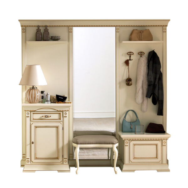 Entratina da 60+60+60 cm ciliegio / bianco componibile